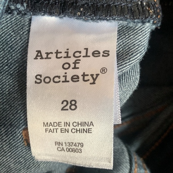 Articles of Society Mya Best Blue Skinny Jeans Mid rise Women size 28 - Picture 8 of 13